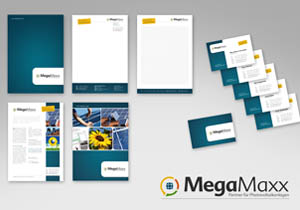 Corporate Design für Megamaxx-Photovoltaikanlagen